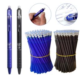 54pcslot Large Capacity Erasable Refills Rod 05mm Automatic Gel Pens Set for Office School Writing Supplies Kawaii Stationery 240124
