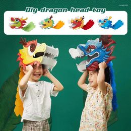 Party Decoration 2 Pcs National Tide Dragon Boat Dance DIY Making Material Mid-Autumn Festival Handmade Kid Gift Paper Toys Decor
