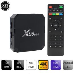 Original X96 mini Android 110 Smart TV Box Amlogic S905W2 Quad Core 2GB 16GB Dual WiFi Media Player X96mini Set top box 1G 8G 240130