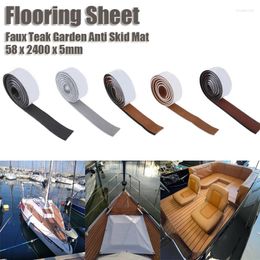 Carpets 58x2400x5mm Single Strip Sheet Imitated Faux Teak Yacht Boat Deck Mat Flooring Non-Skid Pad EVA Foam