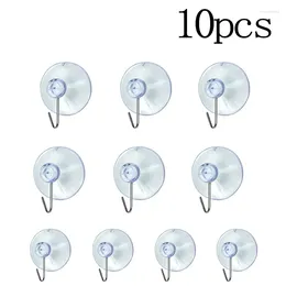 Hooks 10pcs Suction Cup Transparent Sucker Clothes Coat Blanket Key Wall Storage Holder For Kitchen Bathroom