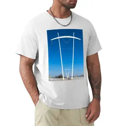 Men's Polos Fermilab Power Towers T-shirt For A Boy Oversized Mens Clothing