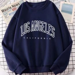 Men Oversized Sweatshirts Vintage Embroidered Los Angeles Women Hoodies Harajuku Korean style Loose Y2K Streetwear Clothes 240119