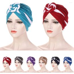 Ethnic Clothing Women Muslim Twist Knot Hijab Bonnet Chemo Cap Cancer Beanies Femme Turban Islamic Arab Hair Loss Hat Headwear Wrap