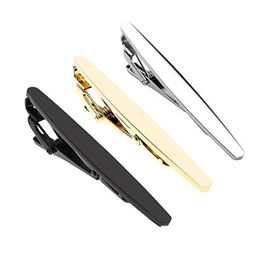 Tie Clips Fashion Style For Men Metal Sier Gold Tone Simple Bar Practical Necktie Clasp Ties Clamp Pin Fine Jewellery Drop Delivery Cu Dh1Cv