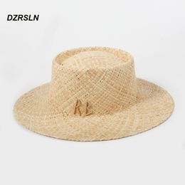 Luxury Brand Raffia Sun Hats For Women Summer Straw Hat Ladies Party Hat Dress Up Accessory Caps 240127