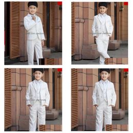 Suits High Quality Children Wedding Blazer Clothing Suit Costume Birthday Casual Formal Boy For 4Pcs Set 231213 Drop Delivery Baby K Dhniy