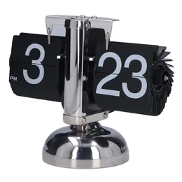 Table Clocks Flip Clock Accurate Time Unique Fashionable Retro Automatic Page Turning Quartz For Home Office Gifts Decoration