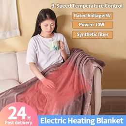 Blankets Electric Heating Blanket USB Heated Cape 5V Shoulder Pad Multi Function Compress Machine Washable For Body Neck Legs