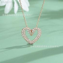 Designer Swarovskis Jewellery Adopting Element Style Crystal New Swan Heart Necklace Womens High Edition Chain Set