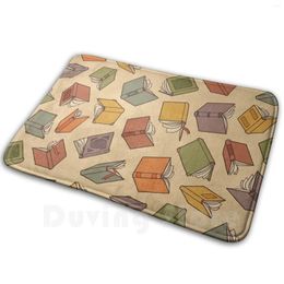 Carpets Colorful Covers - Red Mat Rug Carpet Anti-Slip Floor Mats Bedroom Book Books Introvert Introverted Repeating Pattern