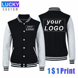 Winter Mens And Womens Baseball Uniforms Custom Printing Embroidery Warm Jacket All-match Plus Velvet Jacket 3xl 240202