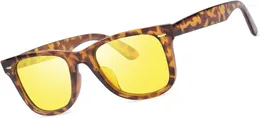 Sunglasses LVIOE Polarized Night Vision Driving Glasses For Men Women Trendy Yellow Lenses Anti Glare LN8012