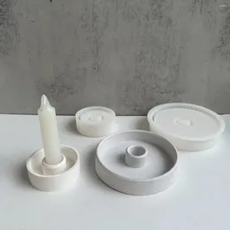 Candle Holders Size Round Holder Silicone Mould Aroma Plaster Mould Resin Drip Moulds