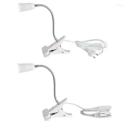 Lamp Holders AC 85-265V E27 20cm Flexible Clip Switch LED Holder Socket Power Cable