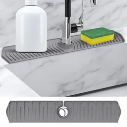 Table Mats Silicone Kitchen Sink Splash Mat Easy To Instal Faucet Handle Drip Catcher Tray