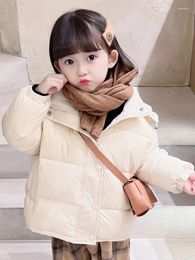 Down Coat Winter Children Hooded Jacket 2-10 Years Baby Girls Clothes Kids Thicken Warm Outerwear Snowsuit W65