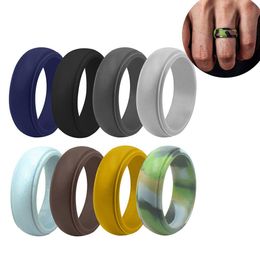 Band Rings Sile Soft Women Mens Bang Ring Camouflage Colour Gym Sport Fashion Jewellery Will And Sandy Drop Ship Delivery Dhzso