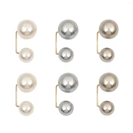 Brooches 6pcs Sweater Artificial Pearl Brooch Pins Daily Fashion Dating Shawl Clips For Women Girls Party Decoration Wedding Safety