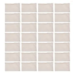 Bowls 40 Pcs Canvas Pencil Pouch Zipper Makeup Bags Blank Craft DIY Multipurpose Toiletry Stationary Storage Bags(Beige)