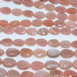 Loose Gemstones Natural Peach Moonstone Faceted Water Drop Beads 10X14mm / 12X16mm