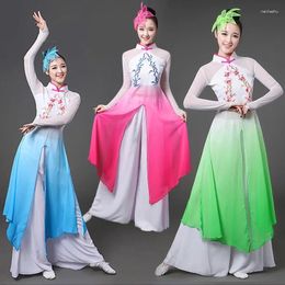 Stage Wear Chinese Style Hanfu Classical Dance Costume Female National Fan Traditional