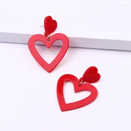 Stud Earrings Women Exquisite Earring Heart Shaped Simple Fashion High Quality Student Girlfriend Jewellery Accessorie