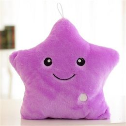 P Dolls Colorf Luminous Throw Pillow Cute Five-Pointed Star Glow-In-The-Dark Toy Girl Birthday Gift Drop Delivery Ot1Ay