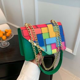 This Year's Trend is Trendy, with Contrasting Colors, Fresh Stylish Chains, and in Early Autumn . New Cross Body Small Square Bags for Women 2024 78% Off Store wholesale