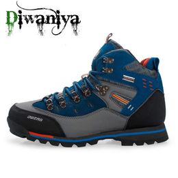 Diwaniya Brand Autumn Hiking Shoes Men Winter Mountain Climbing Trekking Boots Top Quality Outdoor Fashion Casual Snow Boots 240126