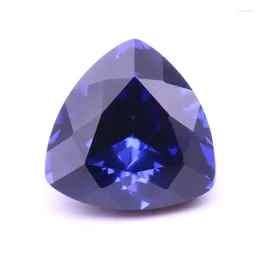 Loose Gemstones Lab Created Blue Sapphire Synthetic Corundum Trillion Cut Faceted 3mm-12mm Multiple Sizes For Jewellery Settings