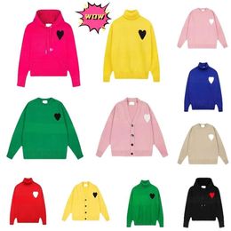 Brand Paris Amis Y2k Sweater Designer Paris Sweater Mens Classic Womens Candy-colored Pullover Cardigan Crew Neck Fashion Streetwear soft