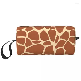 Cosmetic Bags Cute Giraffe Skin Bag For Women Makeup Travel Zipper Toiletry Organiser Storage