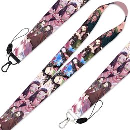 Tools Japanese Demon Slayer Character Keychain Id Credit Card Er Pass Mobile Phone Charm Neck Straps Badge Holder Keyring Accessories Otave