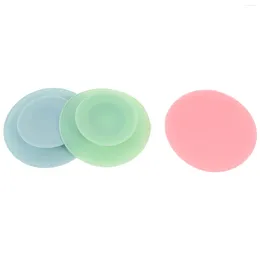 Kitchen Storage 3 Pcs Fixed Bowl Stickers Infant Cutlery Suction Sucker Kids Flatware Silica Gel Cup