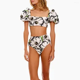 Women's Swimwear 2024 Beach Outfits Square Neckline Summer Bikini Set Of Two Fashion Pieces For Women Beachwear Bathing Suit