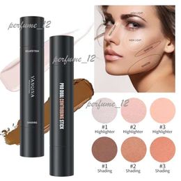 YANQINA Double Head Highlighter Stick Stereo Shadow Concealer V Face Brightening Natural Highlighter Pencil