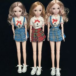 60cm Doll Blinking Eyes Winking 13 BJD with clothes Kids Girls Toy Gift 240129