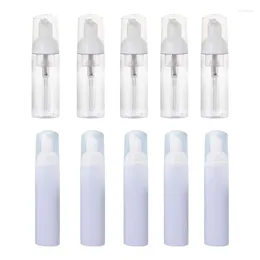 Storage Bottles 10 Piece Foam Dispenser Plastic Pump Bottle Empty Fill White & Transparent For Travel Cleaning Cosmetic Packaging 60Ml