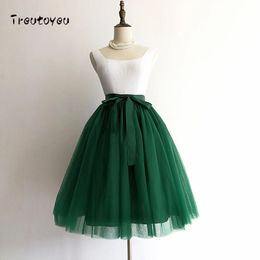 5 Layers 65cm Black Pleated Skirt Sexy Midi Tulle Skirt High Waist Full Lining Adult Tutu Korean Style Women Jupe Femme Faldas 240202