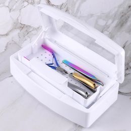 Nail Tools Disinfection Box Sterilising Tray Steriliser For Steel Metal Nipper Tweezers Equipment Cleaner Storage Tools BEG08240129