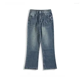 Men's Jeans Men And Women Retro Washed Micro Flare Denim Pants Trendy Brand High Street Slimming Wide-leg Hip Hop Casual Versatile