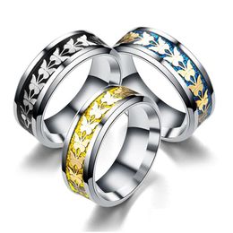 Band Rings Stainless Steel Butterfly Gold Sequin Ring Engagement Wedding Women Mens Fashion Hip Hop Jewellery Drop Ship Delivery Dhp4O