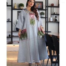 Ethnic Clothing Dubai Abaya Muslim Women Sequins Loose Long Maxi Dresses Turkey Eid Party Gown Ramadan Evening Morocco Jalabiya Vestidos