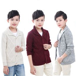 Winter Boys Sweater Kid Thick Knitted Bottoming Turtleneck Shirts Solid High Collar Cardigan Quality Children 240124