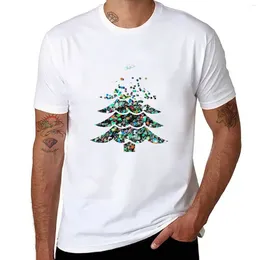 Men's Tank Tops Christmas Tree Glitter T-Shirt Black T Shirt Blank Shirts Aesthetic Clothes T-shirts For Men