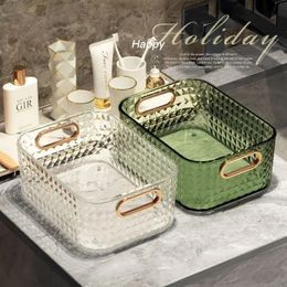 Futurism Box storage bathroom accessories Poatable With Handle Kitchen Desktop Makeup Organizers Basket Jewelry organizer 240125