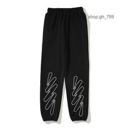 Mens Designer off white Pants Casual Men Women Black White Joggers Track Pant Luxury Hip Hop Elastic Waist Trousers Sportswear European Size S-XL N5LW