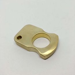 10mm Thick Brass Key Ring Wire Drawing Pure Copper Quick Hanging Edc Self Defense Finger Tiger 7S31