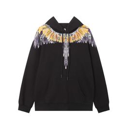 MB Wing Sweater 24ss Designer Men's and Women's Sweater Sweatshirts MB Totem Wings Printed Hoodie Marcelo Trendy Feather Autumn/Winter Hoodie